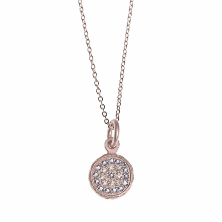Gargantilla Salvatore Mujer Plata Baño Rodio y Circonitas Azules 190C0006