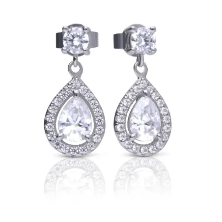 Pendientes Colgantes Diamonfire Bridal Plata y Circonitas 6214741082