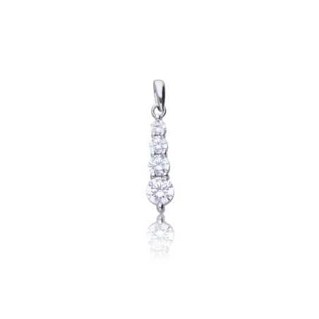 Colgante Diamonfire Plata Triple Baño y Circonitas 6515981082