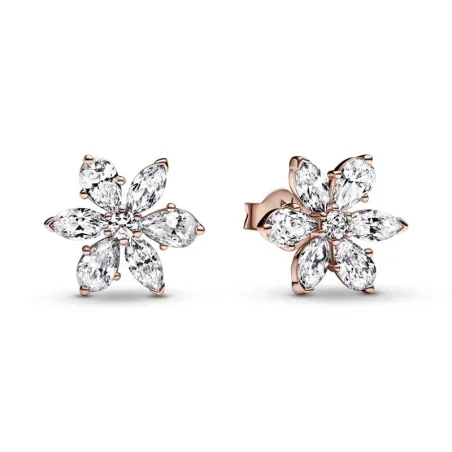 Pendientes Pandora Herbario Brillante Baño Rose 282407C01