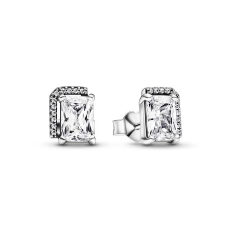 Pendientes Pandora Halo Rectangular Brillante 292380C01