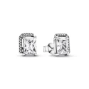 Pendientes Pandora Halo Rectangular Brillante 292380C01