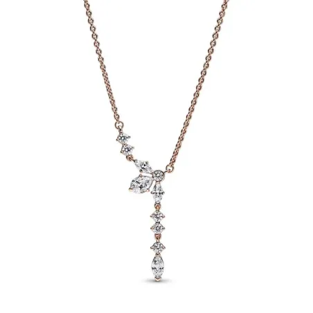 Gargantilla Pandora Herbario Colgante Brillante Baño Rose 382386C01-45
