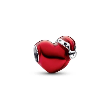 Charm Pandora Corazón Navideño Rojo 792336C01