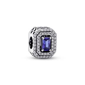 Charm Pandora Rectángulo Azul Nivelado Brillante 792385C01