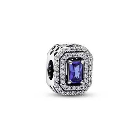 Charm Pandora Rectángulo Azul Nivelado Brillante 792385C01