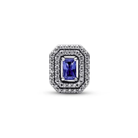 Charm Pandora Rectángulo Azul Nivelado Brillante 792385C01