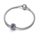 Charm Pandora Rectángulo Azul Nivelado Brillante 792385C01