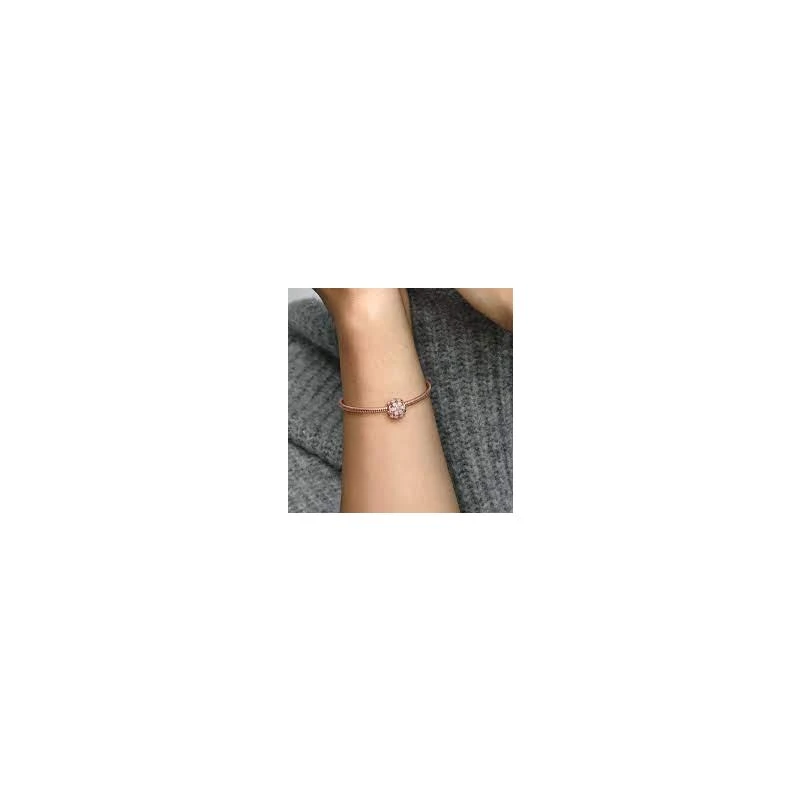 Charm Pandora Herbario Redondo Brillante Baño Rose 782383C01