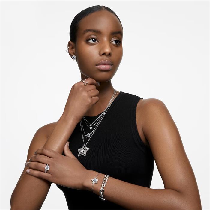 Gargantilla Swarovski Milenia Baño Rodio y Cristal Swarovski 5628352