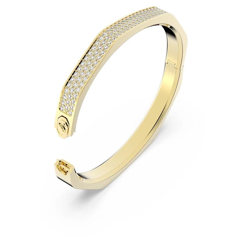 Brazalete Swarovski Dextera Ocotogonal Baño Oro 5639198