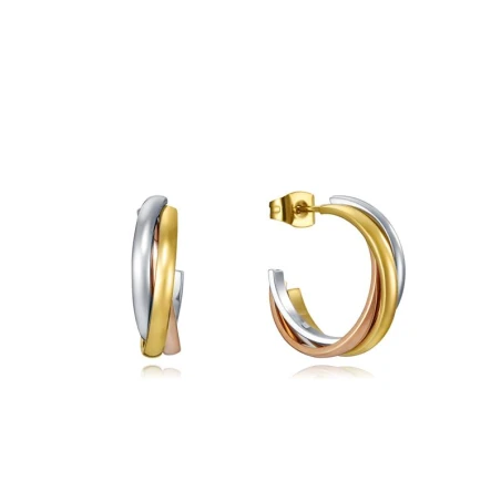 Pendientes Viceroy Fashion Chic Triple Aro  Acero Tricolor 75320E01019