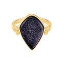 Anillo Agatha Paris Eclipse Baño Oro y Ojo de Gato Azul 02280241-109