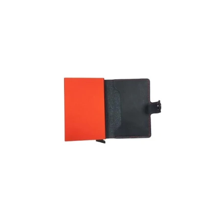 Tarjetero Piel Gris Marengo y Rojo Hombre 222-105MA-RO
