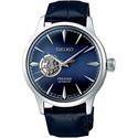Reloj Seiko Presage Cocktail Hombre Plateado y Azul Automático SSA405J1