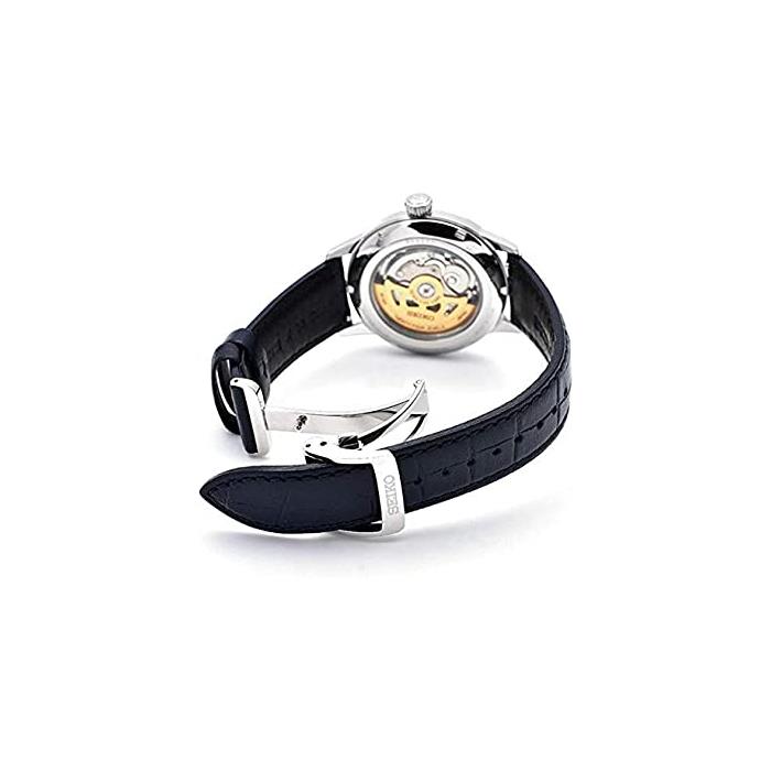 Reloj Seiko Presage Cocktail Hombre Plateado y Azul Automático SSA405J1