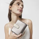 Billetera TOUS New Dubai Saffiano Plateada Pequeña 295901126