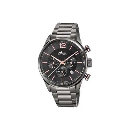 Reloj Lotus Chrono Hombre Negro y Rosado Cronógrafo 18686/2
