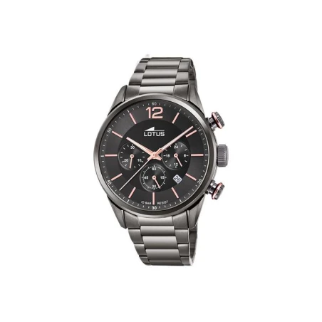 Reloj Lotus Chrono Hombre Negro y Rosado Cronógrafo 18686/2
