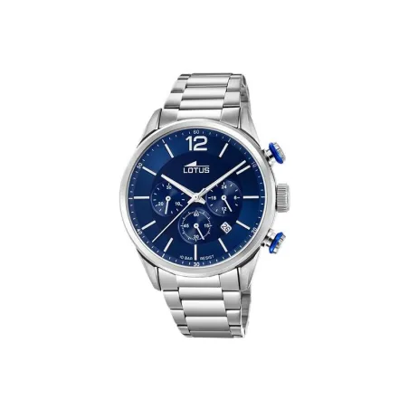 Reloj Lotus Chrono Plateado y Azul Cronógrafo 18688/1
