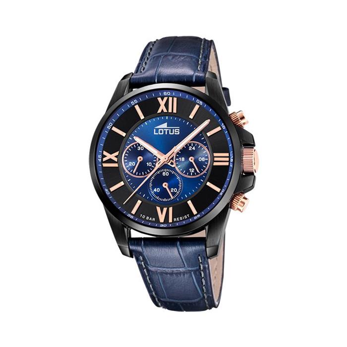 Reloj Lotus Chrono Hombre Azul y Negro Cronógrafo 18881/2