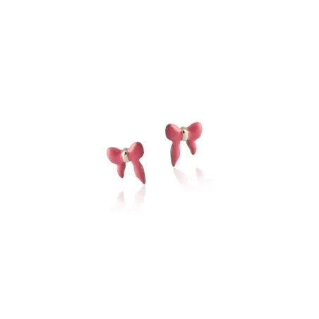 Pendientes Luxenter Bow Mujer Plata Lazo Lacado Rosa EA101960900