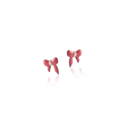 Pendientes Luxenter Bow Mujer Plata Lazo Lacado Rosa EA101960900