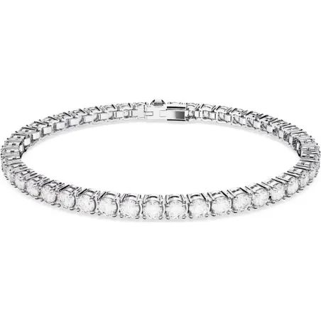 Pulsera Swarovski Matrix Tennis Baño Rodio y Cristales Blancos 5648937
