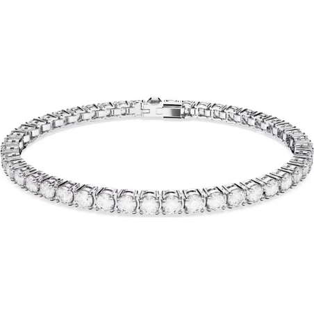 Pulsera Swarovski Matrix Tennis Baño Rodio y Cristales Blancos 5648937