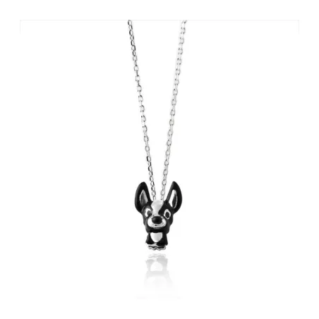 Gargantilla Luxenter Lola Mujer Plata y Lacado Negro y Blanco PA124360100