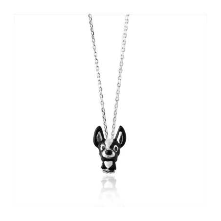 Gargantilla Luxenter Lola Mujer Plata y Lacado Negro y Blanco PA124360100