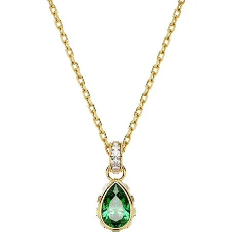 Gargantilla Swarovski Stilla Baño Oro y Cristal Verde Pera 5648751