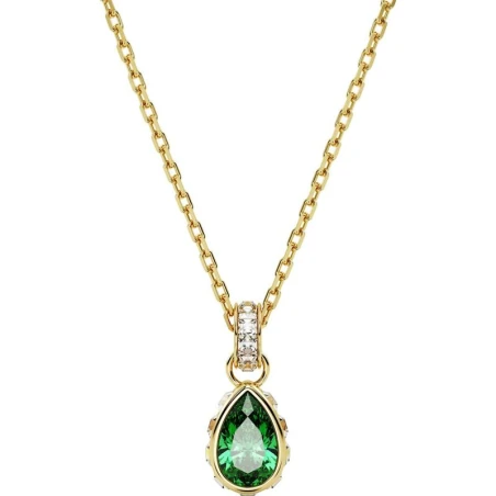 Gargantilla Swarovski Stilla Baño Oro y Cristal Verde Pera 5648751