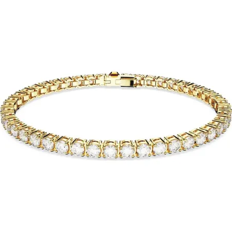 Pulsera Swarovski Matrix Tennis Baño Oro y Cristales Blancos 5657664