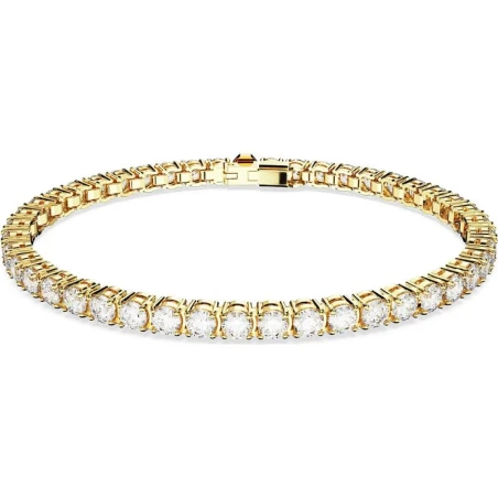 Pulsera Swarovski Matrix Tennis Baño Oro y Cristales Blancos 5657664