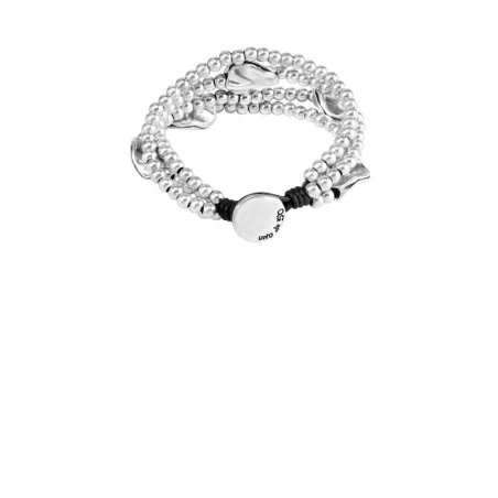 PULSERA 4 TIRAS BOLITAS Y SEMILLAS ONDULADAS Divina-Mente