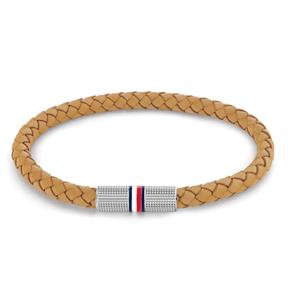 Pulsera Tommy Hilfiger Hombre Cuero Marrón Trenzado y Acero Inoxidable 2790461