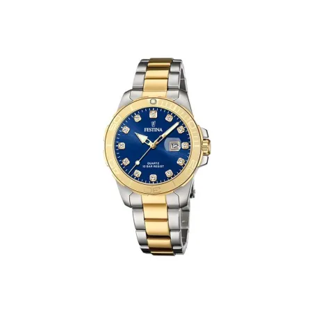 Reloj Festina Mujer Plateado, Dorado y Azul Analógico F20504/3