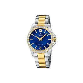 Reloj Festina Mujer Acero Inoxidable Plateado, Dorado y Azul F20594/2