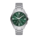 Reloj Emporio Armani Claudio Hombre Plateado y Verde Cronógrafo AR11480