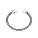 Pulsera Majorcica Acero Inoxidable y Perlas blancas 12mm 13303.01.0.000.010.1