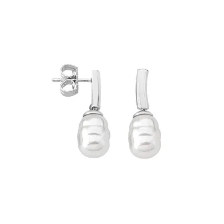 Pendientes Majorica Cortos Plata y Perla 8mm 09287.01.2.906.706.1