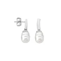 Pendientes Majorica Cortos Plata y Perla 8mm 09287.01.2.906.706.1