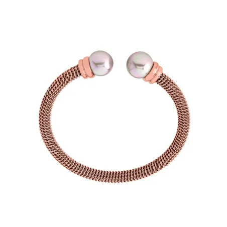 Pulsera Majorcica Acero Inoxidable Baño rosado y Perlas blancas 12mm 13304.06.0.000.010.1