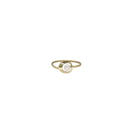Pulsera Majorica Petra Rígida Acero Baño oro y Perla blanca 12mm 16713.01.B.000.010.1