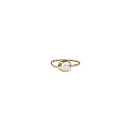 Pulsera Majorica Petra Rígida Acero Baño oro y Perla blanca 12mm 16713.01.B.000.010.1