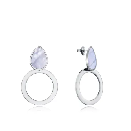 Pendientes Viceroy Fashion Air Aro Acero y Madre Perla 1446E01000