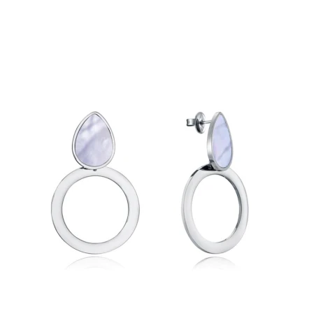 Pendientes Viceroy Fashion Air Aro Acero y Madre Perla 1446E01000