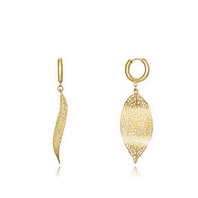 Pendientes Viceroy Fashion Chic Hoja Acero Baño Oro 75319E01012