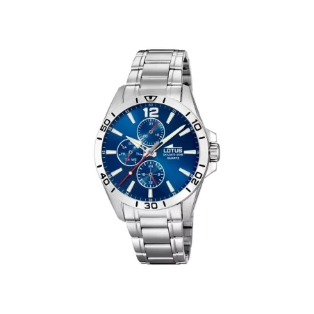 Reloj Lotus Hombre Plateado y Azul Multifunción 18812/1